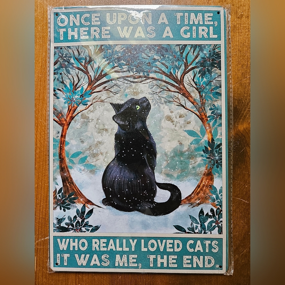 METAL CAT SIGN